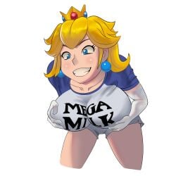 1girls alpha_channel big_boobs big_breasts blonde blonde_female blonde_hair blonde_hair_female boobs breasts clothed clothed_female female female_focus female_only for_sticker_use hardmodenrg light-skinned_female light_skin mario_(series) mega_milk no_background png png_conversion png_file princess_peach smile smiling sticker sticker_template stickers tagme transparent_background transparent_png