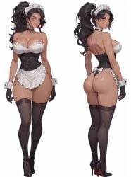 1female 1girl 1girls 1woman ai_generated big_ass big_breasts big_butt black_hair black_hair_female breast_focus butt_focus chest_focus dark-skinned_female dark_skin ear_piercing ear_piercings ear_ring ear_rings earring earrings female female_focus forehead_gem forehead_jewel french_maid french_maid_nidalee gem_on_forehead hi_res high_heels high_res high_resolution highres jewel_on_forehead large_breasts league_of_legends long_hair long_hair_female looking_at_viewer maid maid_apron maid_headdress maid_stockings nidalee ponytail ponytail_female revealing revealing_clothes revealing_clothing revealing_dress revealing_outfit riot_games shiny shiny_ass shiny_breasts simple_background skimpy skimpy_clothes skimpy_dress skimpy_outfit skimpy_panties skimpy_uniform solo solo_focus the_grind_series white_background yellow_eyes yellow_eyes_female