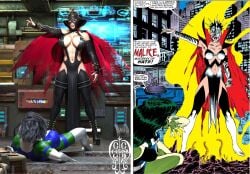 bdsm_outfit chup@cabra fantastic_four huge_breasts invisible_woman latex_clothing latex_thighhighs malice_(marvel) marvel she-hulk sue_storm tagme