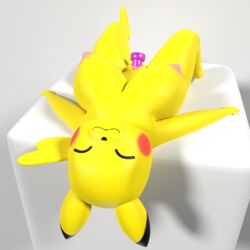 2018 3d ass big_breasts big_butt breasts dildo female fur huge_breasts huge_butt looking_at_viewer lowpoly masturbation nintendo nipples pikachu pokémon_(species) pokemon pussy sex_toy thick_thighs video_games yellow_fur