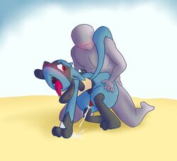 lucario from nintendo by fryegg
