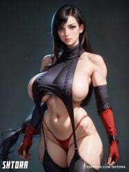 1girls ai_generated big_breasts breasts final_fantasy final_fantasy_vii huge_breasts large_breasts panties revealing_clothes shtora sideboob solo thick_thighs tifa_lockhart wide_hips