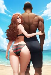 ai_generated dark-skinned_male indie_virtual_youtuber nina_saotome pan-african_flag_bikini