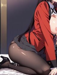 1girls ai_generated ass ass_focus back_view big_ass big_breasts black_hair blowjob breasts breasts_out cum cum_string cum_trail curvy curvy_body curvy_female dress female female_focus high_heels huge_ass jabami_yumeko kakegurui legwear long_hair nipples panties pantyhose penis perfect_ass perfect_body perfect_legs red_eyes red_jacket school_uniform schoolgirl skirt solo_female student thick_thighs