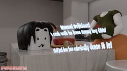 3d boxcera_(sunninsfw) dialogue dullahan saint_patricks_day sequence sunninsfw weight_gain_sequence wide_hips