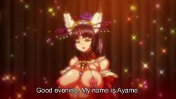 2020 20s animal_ears animated ayame_(youma_shoukan_e_youkoso) breasts censored female female fox_ears fox_girl fox_tail hairdressing huge_breasts huge_cock indoors interior lips mole mole_under_eye monster_girl nipple_piercing nipples penis piercing pubic_tattoo solo sound tagme tail tattoo video youma_shoukan_e_youkoso