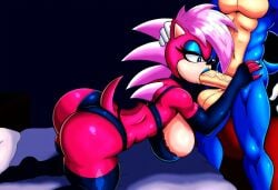 ai_generated ass blue_body breasts couple female incest magenta_fur male male/female pink_hair sonia_the_hedgehog sonic_(series) sonic_the_hedgehog sonic_the_hedgehog_(series) sonic_underground straight veiny_penis