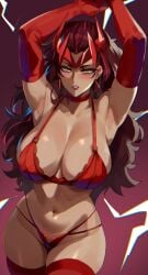 1girls armpits armwear ass big_ass big_breasts big_thighs blush bra breasts butt crown female female_focus female_only gigantic_ass gigantic_breasts gloves hands_up huge_ass huge_breasts huge_thighs lainart legwear long_hair looking_at_viewer marvel marvel_rivals panties red_hair scarlet_witch scarlet_witch_(marvel_rivals) tagme thick_hips thick_thighs thighs yellow_eyes