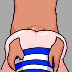 animated big_ass bouncing_ass clothing dap0192 dark-skinned_male dark_skin female from_behind from_behind_position gif huge_ass light-skinned_female light_skin male nami nami_(one_piece) one_piece usopp