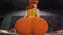 1girls 3d animated big_ass fart female female_only mario_(series) nintendo princess_daisy scat sound tagme thordersfm video