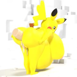 1boy 1girls 2018 3d anal anal_sex ass belly big_belly big_breasts big_butt breasts cum disembodied_penis female fur huge_breasts huge_butt inflation looking_at_viewer lowpoly male masturbation nintendo nipples penetration penis pikachu pokémon_(species) pokemon pussy thick_thighs video_games yellow_fur