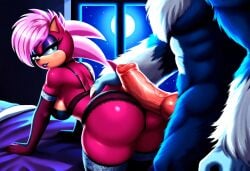 ai_generated ass blue_body breasts couple female incest magenta_fur male male/female pink_hair sonia_the_hedgehog sonic_(series) sonic_the_hedgehog sonic_the_hedgehog_(series) sonic_underground straight veiny_penis