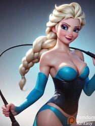 ai_generated bondage domination dominatrix elsa_(frozen) femdom femdomfantasyai whip