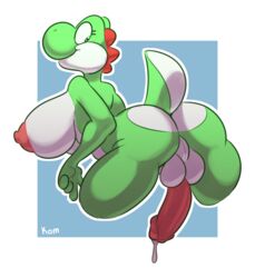 green yoshi from mario (series) by komponi