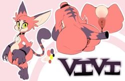 2017 3_toes ambiguous_gender anus anus_only arm_tuft ass back_markings beige_countershading belly big_anus big_butt big_ears butt_focus chest_tuft collar countershade_face countershade_torso countershading cross_section cutaway cute_fangs digimon digital_media_(artwork) ears_back english_text eyebrows fan_character featureless_crotch feline full-length_portrait fur gatomon grin huge_butt huge_thighs inner_ear_fluff long_tail looking_at_viewer mammal markings model_sheet multicolored_fur multicolored_tail multiple_images orange_fur pawpads paws portrait presenting presenting_anus puffy_anus purple_fur rear_view semi-anthro simple_background smile solo solo_focus striped_fur stripes sunibee text toes tuft two_tone_tail vivi_(inline) wide_hips wristband yellow_eyes