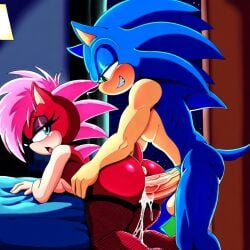 ai_generated ass blue_body breasts couple female incest magenta_fur male male/female pink_hair sonia_the_hedgehog sonic_(series) sonic_the_hedgehog sonic_the_hedgehog_(series) sonic_underground straight veiny_penis