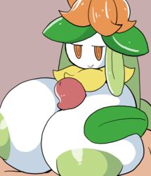 2018 areola bedroom_eyes big_breasts breasts duo female flora_fauna flower green_hair green_nipples hair half-closed_eyes huge_breasts human humanoid_penis hyper hyper_breasts hypnotized_presentation lilligant looking_at_viewer male male_human/female_humanoid male_human/female_pokemon mammal nintendo nipples paizuri penis petronoise plant pokémon_(species) pokémorph pokemon seductive simple_background smile straight video_games white_skin