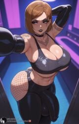 1futa 2024 2025 abs ai_generated armpits balls bathroom big_breasts black_lips breasts brown_eyes brown_hair bulge choker clothing_cutout earrings elbow_gloves eyeshadow fishnets front_view futa_only futanari goth goth_futa half-closed_eyes hand_on_head high_resolution highres indoors jujutsu_kaisen kugisaki_nobara latex looking_away makeup nightclub pantes penis penis_bulge precum self_upload selfie shadyfox short_hair solo solo_focus solo_futa stable_diffusion standing sweatdrop sweaty tank_top tattoo tattoos teeth testicles toned uncensored upper_teeth wet