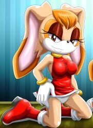 alternate_costume amy_rose_(cosplay) bbmbbf cosplay looking_at_viewer mobius_unleashed palcomix panties rabbit rabbit_ears rabbit_humanoid sonic_(series) sonic_the_hedgehog_(series) vanilla_the_rabbit