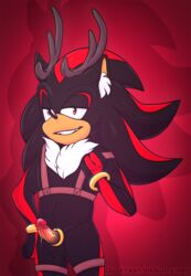 antlers balls christmas duckyeah male male_only penis shadow_the_hedgehog sonic_(series)