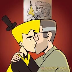 2boys animated bill_cipher funny gay gif gravity_falls kissing male male_only mango_pablo stanford_pines tagme video yaoi