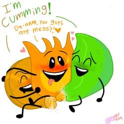 battle_for_dream_island battle_for_dream_island_again bfb bfdi bfdia coiny cum firey_(bfdi) genital_slit leafy_(bfdi) megalovania object_shows pussy tentacle_penis vaginal_penetration