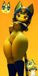 3d 3d_(artwork) 3d_model amyd3d animal_crossing animal_crossing_new_horizons ankha ankha_(animal_crossing) ankha_(hazeker) blender blue_eyes blue_hair breasts cat_ears cat_tail clothed_female_nude_male doubutsu_no_mori egyptian egyptian_mythology feline furry furry_only goddess hands_on_breasts hazeker nairu_(doubutsu_no_mori) nintendo shiny_skin tail thick_thighs yellow_fur