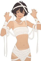 1girls ahoge ai_generated antenna_hair brown-haired_female brown-skinned_female brown_hair brown_skin brown_skinned_female make_heroine_ga_oo_sugiru! tagme tan tan_body yakishio_lemon