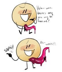 battle_for_dream_island battle_for_dream_island_again bfb bfdi bfdia donut_(bfdi) holding_penis object_shows penis_expansion tentacle_penis