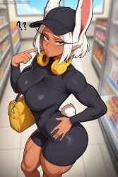 ai_generated ass big_ass big_breasts breasts curvaceous curvy curvy_female curvy_figure female female_only miruko muscular muscular_female my_hero_academia rumi_usagiyama tan-skinned_female tan_body tan_skin thick_thighs waifuinvoker white_hair