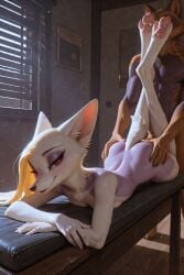1boy 1girls ai_generated anthro_female anthro_male anthro_on_anthro blonde blonde_hair female generation_5_pokemon male/female mienshao original_character pokemon pokemon_(species) red_eyes scorpianpp self_upload stable_diffusion star-dancing_(scorpianpp) straight_sex weasel_girl white_fur yellow_hair