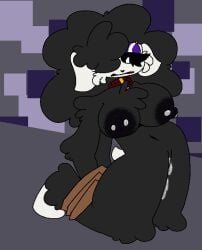 anthro baba_chops baba_chops_(poppy_playtime) bondage breasts breasts_out chaoticdream female female_focus female_only furry furry_female furry_only nightmare_critters poppy_playtime poppy_playtime_(chapter_4) sheep sheep_girl simple_background smiling_critters tagme tied tied_hands tied_up