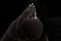 3d ambiguous_gender anthro big_butt butt_focus huge_ass looking_at_viewer mal0 scp-1471-a_(scrag) scp_foundation skull_head solo