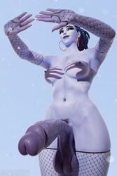 3d arms_up big_ass big_penis blue_skin eyeshadow fishnet_stockings fishnets futa futanari glossy_skin hands_on_head huge_breasts huge_penis large_breasts lipstick makeup meme nude nyl_widowmaker overwatch overwatch_2 piroguh purple_skin shiny_skin solo standing sweat sweat_drops tagme wet_skin wide_hips widowmaker