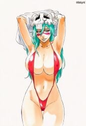 accurate_art_style ai_generated anime_coloring bleach curvy female female_only manga_style mature mature_female nelliel_tu_odelschwanck pinup solo solo_female solo_focus stickyai