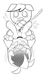 2boys anal anal_sex censored cookie_run cookie_run_kingdom dog_ears gay gay_male gingerbrave kuwoesque mouth_open penis shadow_milk_cookie tagme yaoi