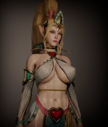 1girls alarielle_the_radiant blonde_hair elf elf_ears elf_female elf_girl green_eyes long_hair looking_at_viewer royalty soboro tagme warhammer_(franchise) warhammer_fantasy