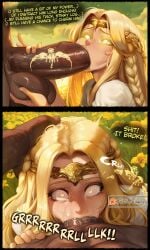 2026 2boys 2d 2koma absurd_res absurd_resolution absurdres ai_generated artist_name blonde_hair braid caressing_testicles circlet comic crying crying_with_eyes_open cum cum_in_mouth cum_overflow dark-skinned_male dark_penis dark_skin deepthroat elden_ring english_text erection fellatio flower glowing glowing_eyes hetero hi_res high_quality high_resolution highres huge_penis hydraulicmatingpress image instant_loss interracial irrumatio large_penis long_hair looking_at_viewer miquella netorare nude oral outdoors patreon patreon_logo patreon_username penis pov rolling_eyes saliva sky tarnished tears testicles uncensored uncensured veins veiny_penis watermark web_address wide-eyed yellow_eyes yellow_flower