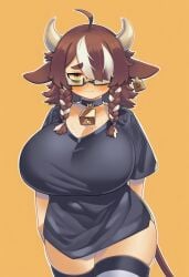 1girl 1girls 2026 2d 2d_(artwork) 2d_artwork ai ai-created ai_art ai_assisted ai_generated animal_ears animal_humanoid bangs big_ass big_breasts big_butt big_hair big_thighs black_shirt blush blushing braid braided_hair braids breasts breasts_bigger_than_head brown_hair choker cleavage cow_ears cow_girl cow_horns cowbell curvy curvy_body curvy_female curvy_figure digital_art digital_drawing digital_drawing_(artwork) digital_media digital_media_(artwork) digital_painting_(artwork) ear_tag eyebags female female_focus female_only freckles freckles_on_breasts freckles_on_face freckles_on_shoulders full_body glasses hair hikikomori horns huge_breasts humanoid humanoid_female kemonomimi kneesocks large_breasts messy_hair milf milf_body millie_(sugartwist) monster_girl multicolored_hair neet neet_girl oc original original_art original_artwork original_character original_characters otaku pale pale-skin pale-skinned_female pale_skin pale_skinned_female shirt short_hair shortstack solo solo_female solo_focus striped striped_clothing striped_legwear stripes sugartwist thick thick_ass thick_butt thick_eyebrows thick_hips thick_legs thick_thighs thigh_highs thigh_socks thighhighs top_heavy twin_braids twinbraids white_bangs white_hair wide_hips wide_thighs yellow_eyes