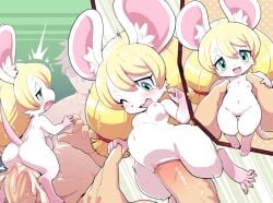 3_panel_comic 5_fingers abdominal_bulge anthro anthro_focus blonde_hair bodily_fluids breasts buckteeth censored colored cum cum_in_vagina cum_inside cum_splatter digital_drawing_(artwork) digital_media_(artwork) duo erect_nipples exclamation_point extreme_size_difference eyebrows eyelashes faceless_character faceless_human faceless_male facial_tuft female female_anthro female_focus female_penetrated fingers fur furry_logic genital_fluids green_eyes hair hand_holding happy heart_reaction heart_symbol holding_another holding_partner human inner_ear_fluff interspecies larger_human larger_male looking_at_viewer male male/female male_penetrating male_penetrating_anthro male_penetrating_female mammal mosaic_censorship motion_outline mouse murid murine navel nipples nollety nude nude_anthro nude_female on_top one_eye_closed open_mouth penetration pigtails pink_inner_ear pose rodent sex shaded size_difference small_breasts smaller_anthro smaller_female smaller_penetrated solo_focus tears tears_of_pleasure teeth tuft vaginal vaginal_penetration white_body white_fur
