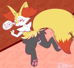 2018 anus ass braixen female feral lildooks nintendo pokémon_(species) pokemon pokemon_(species) presenting presenting_pussy pussy pussy_juice semi-anthro spread_pussy spreading video_games