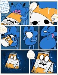 algebralien battle_for_dream_island battle_for_dream_island_again bfb bfdi bfdia comic cunnilingus four_(bfb) inside_stomach object_oc object_shows pussy pussy_juice saliva vore vore_belly