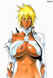 accurate_art_style ai_generated anime_coloring bleach curvy female female_only manga_style mature mature_female pinup solo solo_female solo_focus stickyai tia_harribel