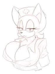 bat breasts doodle female rouge_the_bat sonic_(series) superix