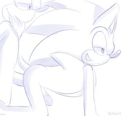 anal animated anthro balls furry gay jayaero male male/male male_only monochrome on_all_fours penis sega shadow_the_hedgehog sonadow sonic_(series) sonic_the_hedgehog white_background