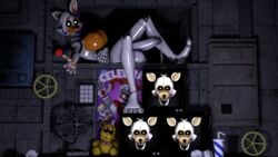 2018 3d animatronic anthro balls big_balls big_breasts big_penis breasts canine erection five_nights_at_freddy's five_nights_at_freddy's:_sister_location five_nights_at_freddy's_world fox futanari hair huge_balls humanoid humanoid_penis intersex lolbit_(fnaf) machine mammal nipples nude penis precum randomdud ribbons robot solo source_filmmaker video_games