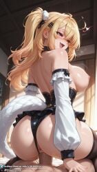 1girls ai_generated big_breasts blonde_hair breasts breasts_out cissia_(zenless_zone_zero) clothed clothed_female curvy curvy_body curvy_female dreamyan_ai hi_res high_quality high_resolution highres huge_breasts large_breasts long_hair long_tail male_pov medium_hair nipples open_mouth ponytail pov reverse_cowgirl_position sex sitting sitting_on_lap sitting_on_penis sitting_on_person smile smiling snake_girl tail thick_ass thick_thighs thighs uncensored vagina vaginal vaginal_insertion vaginal_penetration vaginal_sex zenless_zone_zero