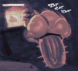 2026 amphibian anthro aquatic areola axolotl balls big_balls big_butt big_penis bodily_fluids bottom_heavy butt clothing cum cum_drip detailed_background digital_drawing_(artwork) digital_media_(artwork) dripping electronics english_text erection genital_fluids genitals glans glistening glistening_areola glistening_balls glistening_body glistening_clothing glistening_genitalia glistening_glans glistening_legs glistening_nipples glistening_penis glistening_skin glistening_thighs glistening_thong glistening_underwear greyscale hi_res huge_balls huge_butt huge_penis huge_thighs humanoid_genitalia humanoid_penis hyper hyper_butt hyper_genitalia hyper_penis jay_(sqoon) looking_at_porn male masturbation mole_salamander monitor monochrome motion_lines nipples nude onomatopoeia open_mouth penetrable_sex_toy penetration penile penile_masturbation penis pornography salamander sex_toy shaded short_tail solo sound_effects sqoon tail text text_box thick_thighs thong underwear wide_hips