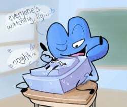 algebralien battle_for_dream_island battle_for_dream_island_again bfb bfdi bfdia classroom cunnilingus four_(bfb) liy_(bfdi) no_visible_genitalia object_shows pussy_juice saliva