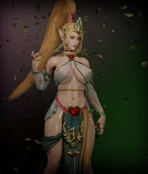 1girls alarielle_the_radiant blonde_hair elf elf_ears elf_female elf_girl green_eyes long_hair looking_at_viewer royalty soboro tagme warhammer_(franchise) warhammer_fantasy